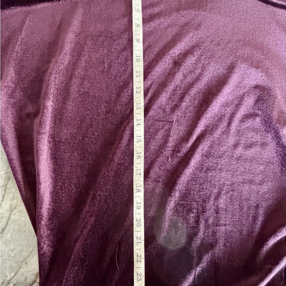 Marla Wynne Velour Purple Cowl Shirt 1X - Picture 6 of 7